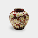 [VASE] WIRED VASE 3 BALL-SHAPED RED TRANSPARENT PLUM VASE | OWARI CLOISONNE