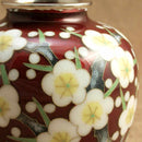 [VASE] WIRED VASE 3 BALL-SHAPED RED TRANSPARENT PLUM VASE | OWARI CLOISONNE