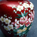 [VASE] WIRED VASE 3 BALL-SHAPED RED TORU FOUR GENTLEMEN VASE | OWARI CLOISONNE