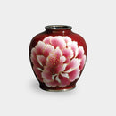 [VASE] WIRED VASE 3 BALL-SHAPED RED TRANSPARENT PEONY VASE | OWARI CLOISONNE