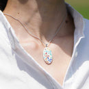 [ACCESSORY] PENDANT BUTTERFLY WHITE | OWARI CLOISONNE