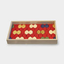 [JEWELRY BOX / JEWELRY ORGANIZERS] WOOD TRAY (LACQUER TEA) M | EDO ART DOLLS | KAKINUMA DOLLS