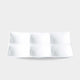 [LARGE PLATE (PLATTER)] WHITE PORCELAIN MOSS 6 PARTITION PLATE | MARUMO KATO POTTERY | MINO WARES
