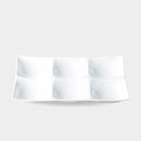 [LARGE PLATE (PLATTER)] WHITE PORCELAIN MOSS 6 PARTITION PLATE | MARUMO KATO POTTERY | MINO WARES