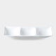 [LARGE PLATE (PLATTER)] WHITE PORCELAIN MOSS 3 PARTITION PLATE | MARUMO KATO POTTERY | MINO WARES