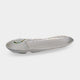 [LARGE PLATE (PLATTER)] LONG PLATE WITH BOAT-SHAPED PARTITION WHITE | Marumo Kato Pottery |米諾商品