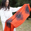 [STOLE] NAZCA-MON ORANGE | MIKAMO SANROKU WORKS | TIE DYEING