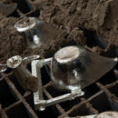 [SAKE BOTTLE] KATAKUCHI PITCHER & GUINOMI CUPS TIN / GOLD LEAF SET (WITH PAULOWNIA BOX) | TAKAOKA BRONZE CASTING