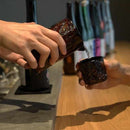 [SAKE BOTTLE & CUP SET] KOKEMUSU "MOSSY" WOODEN SAKE SET 3-PIECES | WAJIMA LACQUERWARE