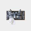 [TISSUE BOX COVER] TISSUE CASE (ONIGAWARA WITH A GLARING FACE) | ONIFUKU | SANSHU ONIGAWARA CRAFTS