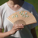 [HAND FAN] WOMEN'S PAPER FAN SHIRATSUBAKI | KYOTO FOLDING FANS | OHNISHI TSUNE SHOTEN