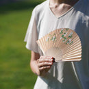 [HAND FAN] WOMEN'S PAPER FAN SHIRATSUBAKI | KYOTO FOLDING FANS | OHNISHI TSUNE SHOTEN