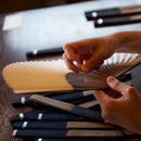 [HAND FAN] WOMEN'S PAPER FAN NIGHT CHERRY BLOSSOMS | KYOTO FOLDING FANS | OHNISHI TSUNE SHOTEN