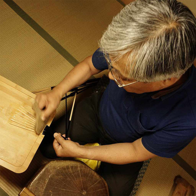 [HAND FAN] MEN'S PAPER FAN MIZUSHO BRUSH PULLING 60 ROOMS | KYOTO FOLDING FANS