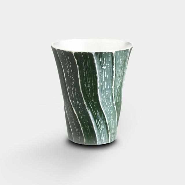 [MUG (CUP)] AIZU FINISH MIYAMA DEEP GREEN | OSAKA NANIWA PEWTER WARE