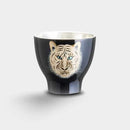 [SAKE CUP] WAJIMA FINISH GUINOMI TIGER BLACK | OSAKA NANIWA PEWTER WARE