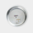 [JAPANESE TEA CUP] WAJIMA FINISH JUJUBE DRAGONFLY LACQUER WORK | OSAKA NANIWA PEWTER WARE