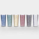 [MUG (CUP)] TUMBLER CHECKERED (LARGE) PROOF FINISH (WHITE, RED, BLACK, BLUE, GREEN, YELLOW) | OSAKA NANIWA PEWTER WARE