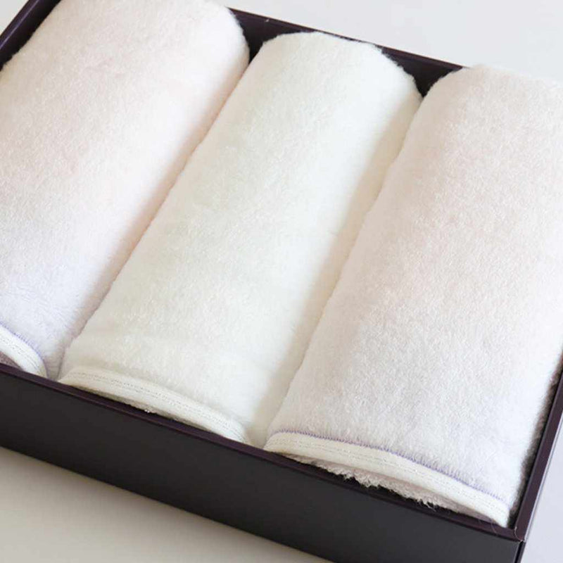 [毛巾] Sarala“Irodori”面巾套3（粉紅色/白色）| imabari毛巾