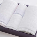 [TOWELS] "IRODORI" 2 BATH TOWELS AND 2 FACE TOWELS SET (PINK / WHITE) | IMABARI TOWELS