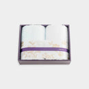 [TOWELS] "IRODORI" FACE TOWEL SET OF 2 (BLUE / WHITE) | IMABARI TOWELS