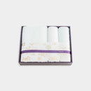 [TOWELS] "IRODORI" 1 BATH TOWEL AND 2 FACE TOWELS SET (BLUE / WHITE) | IMABARI TOWELS