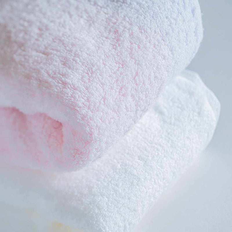 [毛巾]Sarala“Irodori”浴巾和面巾套裝（粉色/白色）| Imabari毛巾