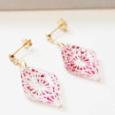 [ACCESSORY] TOKOBA PYRAMID EARRINGS MINI AKAGIKU TSUNAGI (K18) | TOKOBA | EDO CUT GLASS