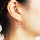 [ACCESSORY] TOKOBA PYRAMID EARRINGS MINI AKAGIKU TSUNAGI (K18) | TOKOBA | EDO CUT GLASS