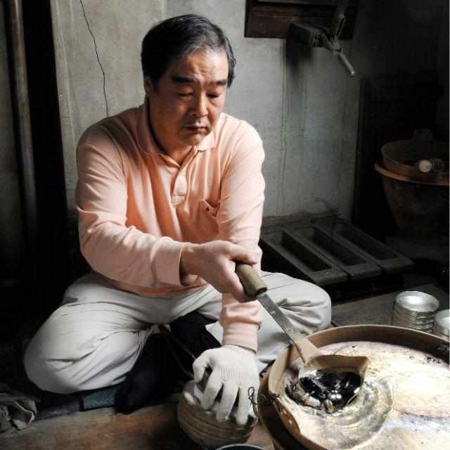 [JAPANESE TEA CUP] WAJIMA FINISH JUJUBE GOLDFISH LACQUER WORK | OSAKA NANIWA PEWTER WARE
