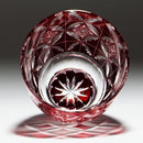[SAKE GLASS] GUINOMI KIKU SHIPPO (RED) | KIRIKO
