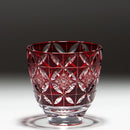 [SAKE GLASS] GUINOMI KIKU SHIPPO (RED) | KIRIKO