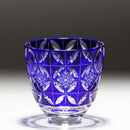 [SAKE GLASS] GUINOMI KIKU SHIPPO (BLUE) | KIRIKO
