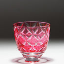 [SAKE GLASS] GUINOMI KIKU SHIPPO (GOLD RED) | KIRIKO