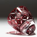[SAKE GLASS] GUINOMI KIKU SHIPPO (RED) | KIRIKO