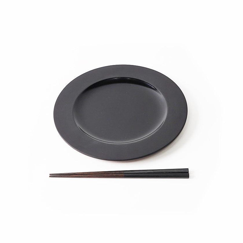 [PLATE SET] COLOR LACQUER BLACK (PLATE & CHOPSTICKS) | BECOS ORIGINAL