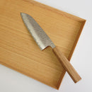 [KITCHEN (CHEF) KNIFE] AUS10 HAMMERED DAMASCUS OAK OCTAGONAL HANDLE 170 | BECOS ORIGINAL