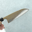 [KITCHEN (CHEF) KNIFE] V10 DAMASCUS, 31 LAYERS INDIGO-DYED BLACK OCTAGONAL OAK HANDLE  | BECOS ORIGINAL