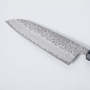 [KITCHEN (CHEF) KNIFE] AUS10 DAMASCUS INDIGO-DYED  BLACK OCTAGONAL OAK HANDLE | BECOS ORIGINAL