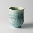[JAPANESE TEA CUP] FLOWER CRYSTAL (GREEN TEA) YUNOMI (2-PIECE SET) | TOUAN | KYOTO-KIYOMIZU WARES