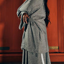 [GOWN KIMONO] LIFE GOES OFF (GRAY) | HAORI | VEDUTA