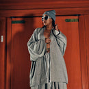 [GOWN KIMONO] LIFE GOES OFF (GRAY) | HAORI | VEDUTA