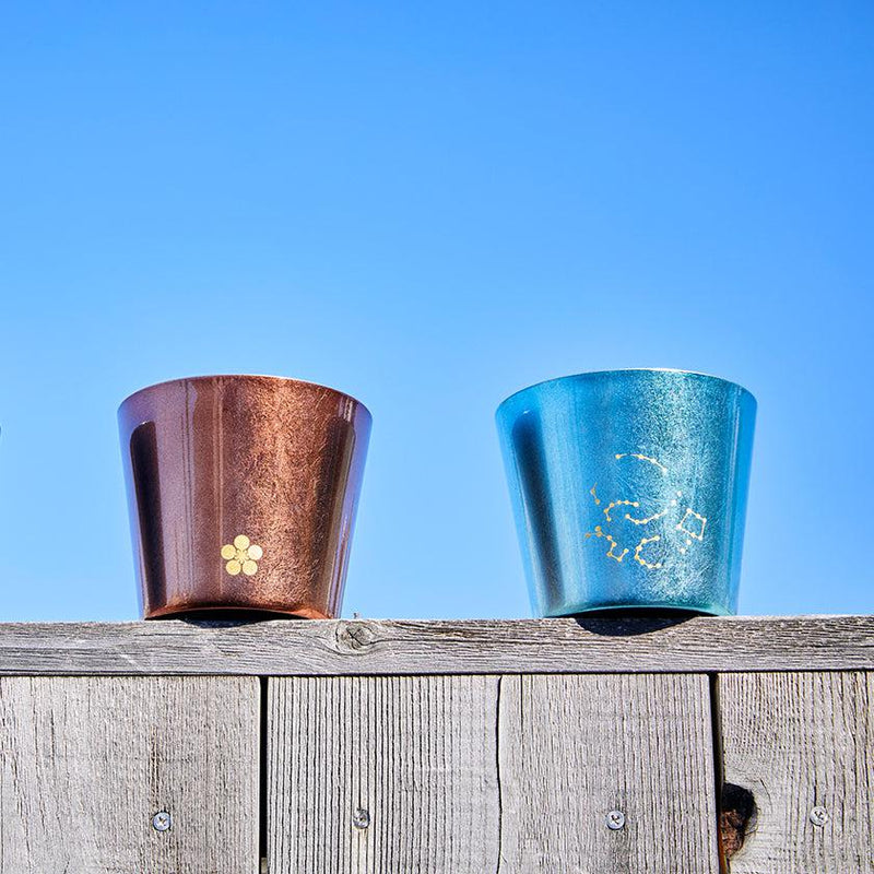 [CUP] KAGA SHIKISAI WATER BLUE | KANAZAWA GOLD LEAF | HAKUICHI