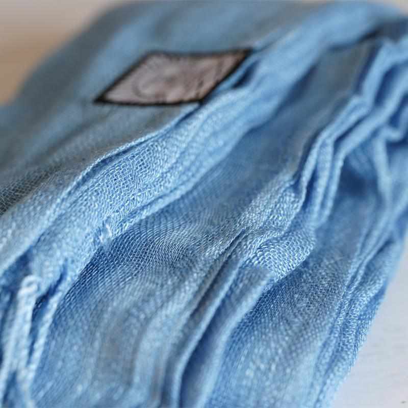 [SCARF] HAND-DYED STALL WITH NATURAL PASTELS | INDIGO DYEING| INDIGO KESENNUMA