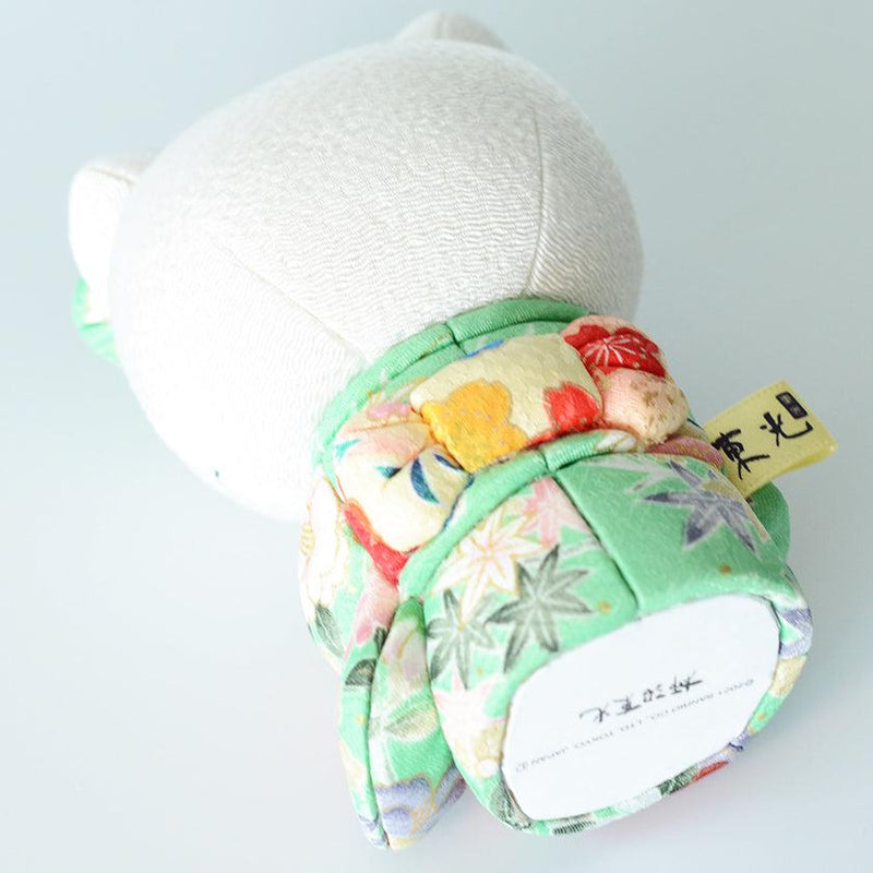 [BECKONING (LUCKY) CAT] HELLO KITTY (GREEN) | EDO ART DOLLS | KAKINUMA DOLLS