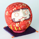 [DARUMA (DOLL)] EDO DARUMA CHIRIMEN RED (S) | EDO ART DOLLS | KAKINUMA DOLLS