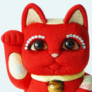 [BECKONING (LUCKY) CAT] MANEKI NEKO FENG SHUI DX RED (M) | EDO ART DOLLS | KAKINUMA DOLLS