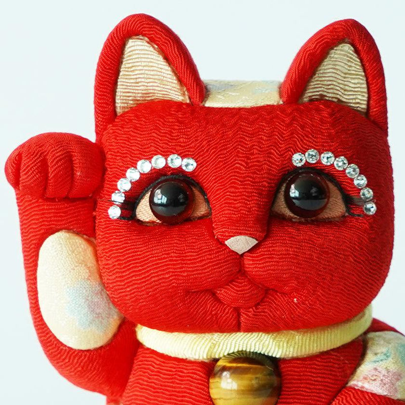 [Beckoning（Lucky）CAT] Maneki Neko Feng Shui DX Red（M）|江戶藝術娃娃