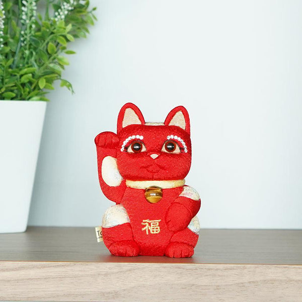 [Beckoning（Lucky）CAT] Maneki Neko Feng Shui DX Red（M）|江戶藝術娃娃