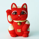 [BECKONING (LUCKY) CAT] MANEKI NEKO FENG SHUI DX RED (M) | EDO ART DOLLS | KAKINUMA DOLLS